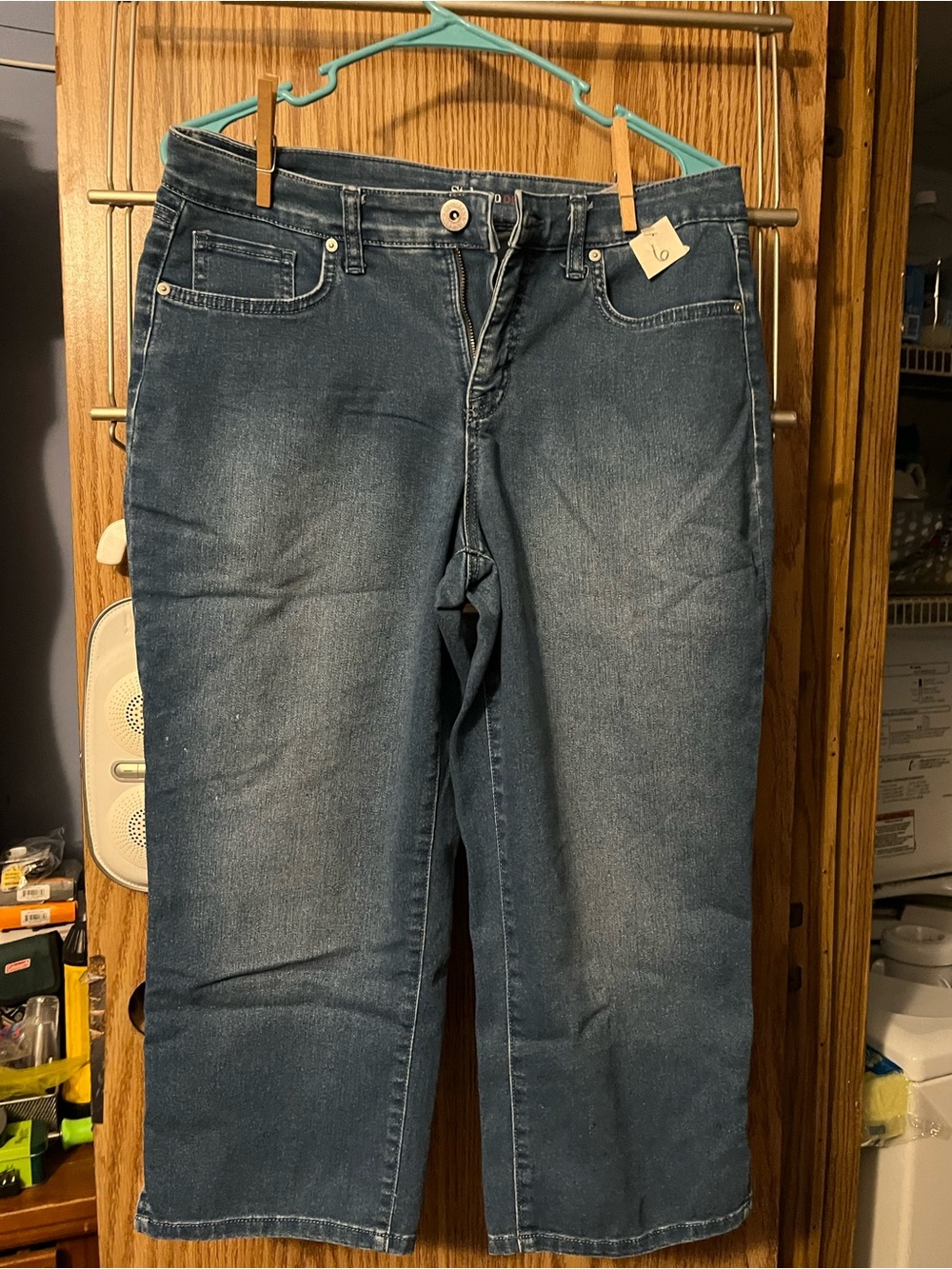Style & Co. Women's Medium Blue Straight-Leg Denim Capris